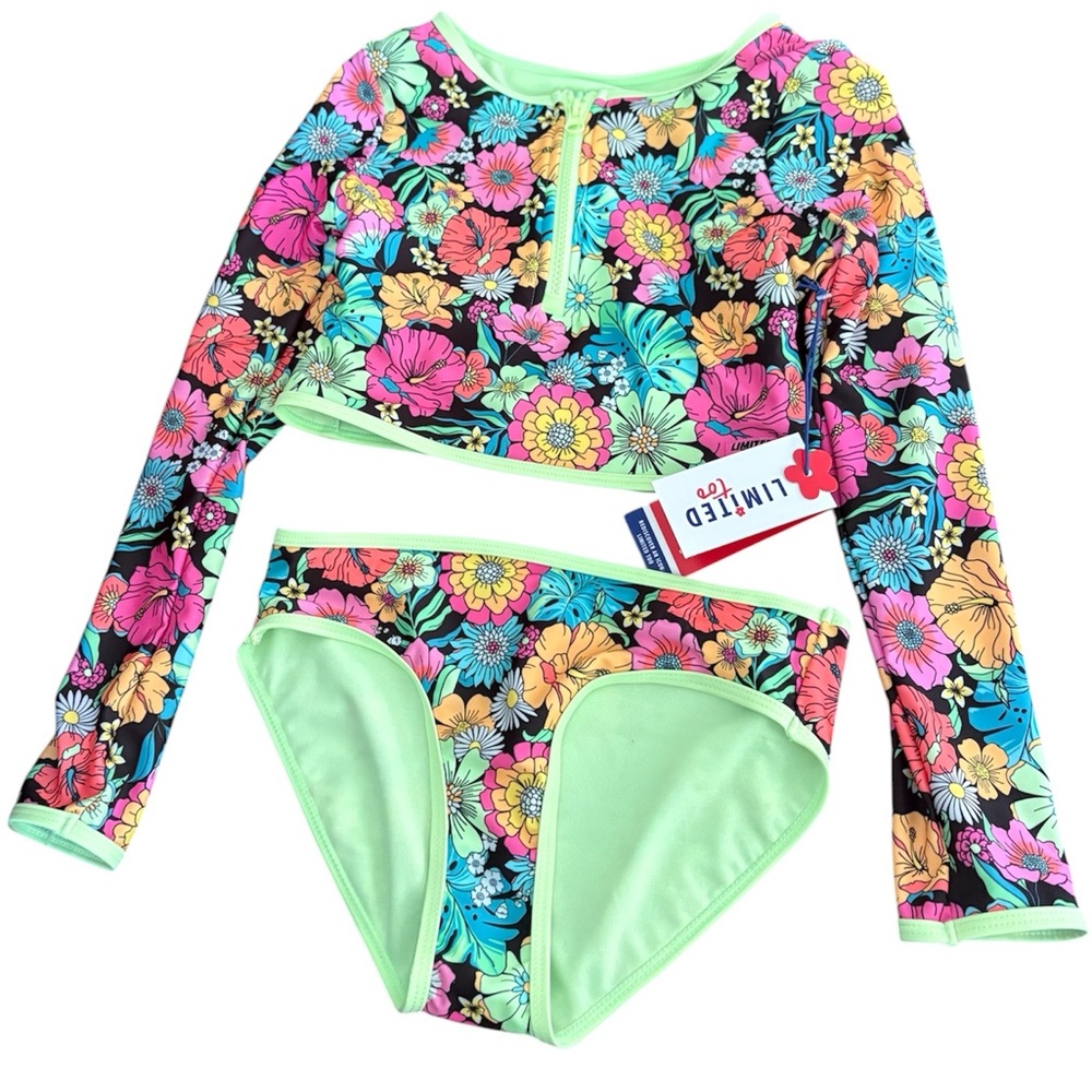 Limited Too - Long Sleeve Crop Rashguard
Two-Piece Swim Set - Size: M (10)